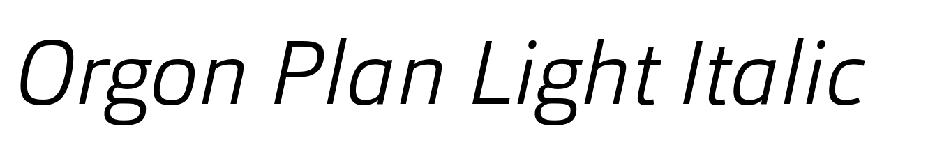 Orgon Plan Light Italic